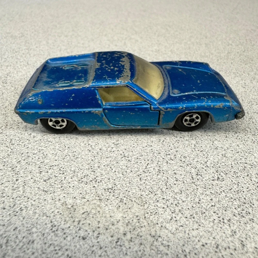 Vintage 1969 Matchbox Lesney No. 5 Lotus Europa Blue Diecast Model Car